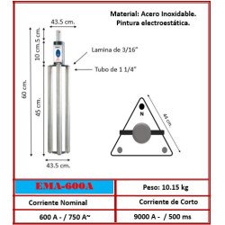 Electrodo EMA-600A | Puesta a Tierra 750A Nominal