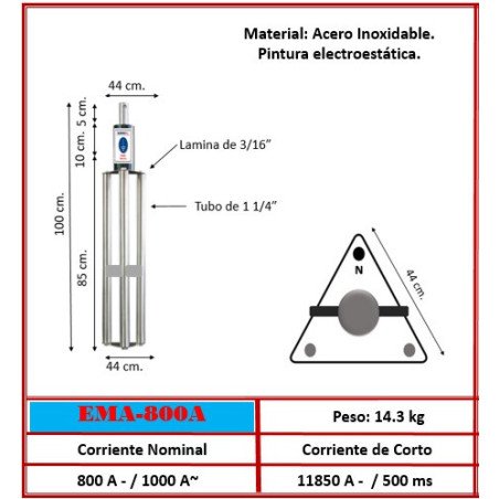 Electrodo EMA-800A | Especialista 1000A | 1 Metro