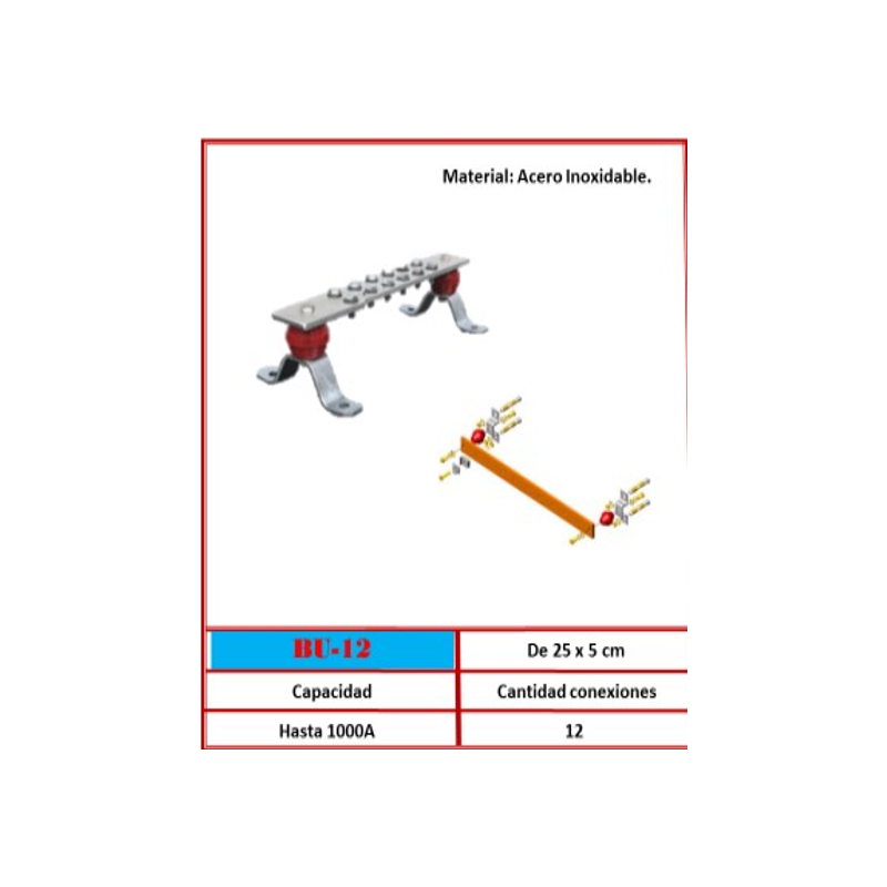 Barra de Unión BU-12 | Sistema Tierra 12 Puntos